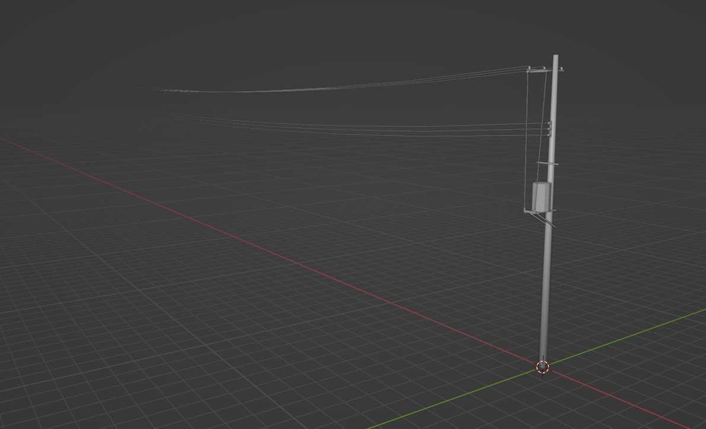 【CC0】シンプルな電柱 / Utility pole / 전봇대 / 电线杆