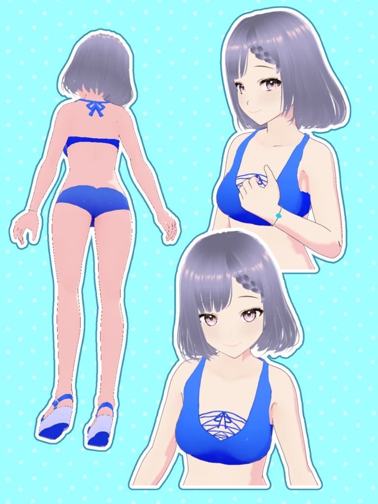 【無料】水着セット【VRoid用】