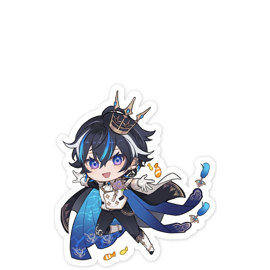 いつでも一緒！ぷちオルカ：スマホステッカー（大/小）