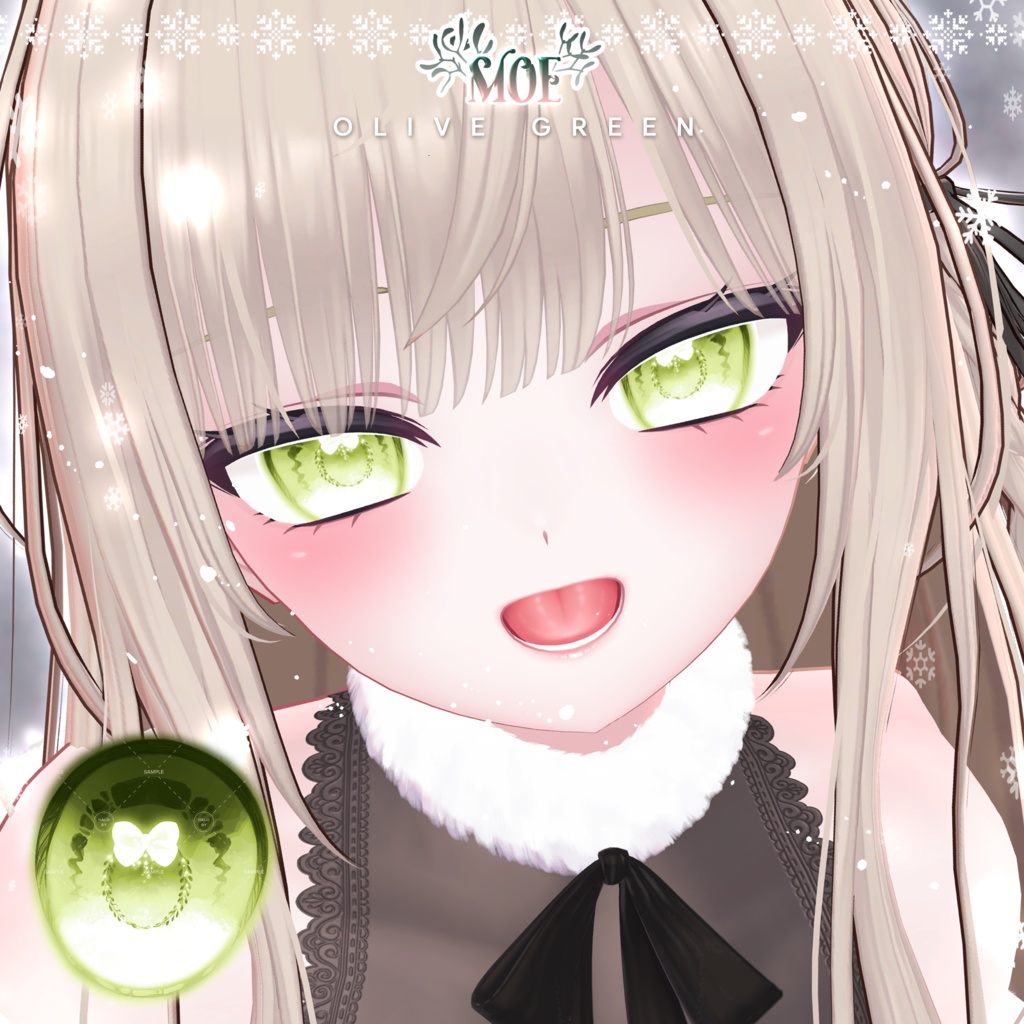 【12アバター対応】🌿Mistletoe eye texture🌿