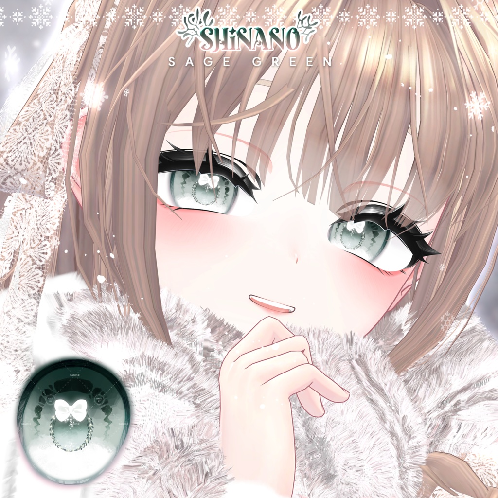 【12アバター対応】🌿Mistletoe eye texture🌿