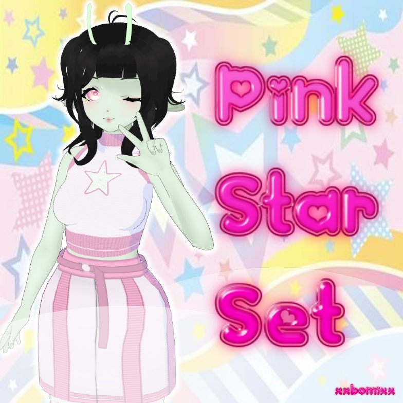 《 VRoid 》Pink Star Set