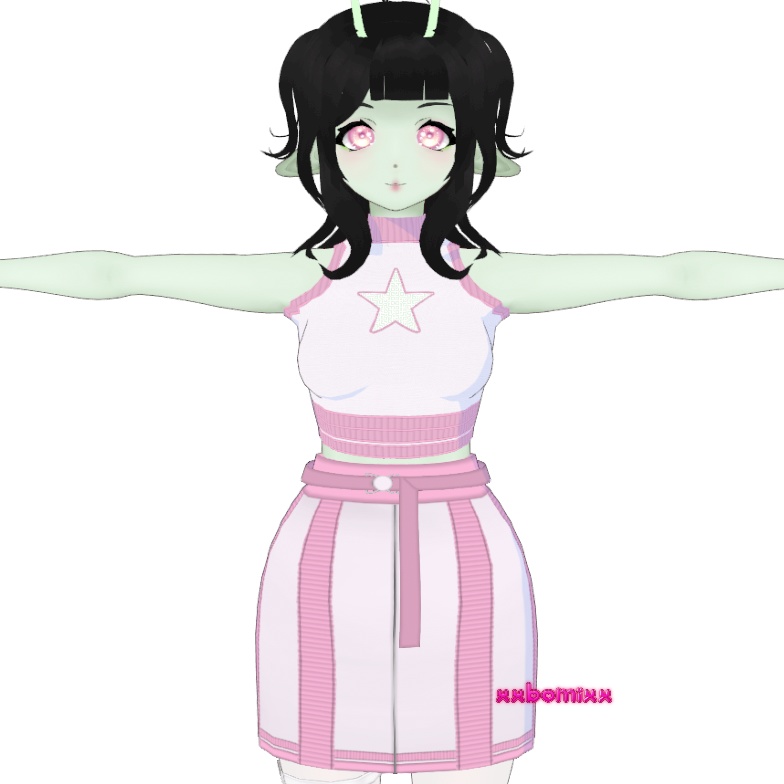 《 VRoid 》Pink Star Set