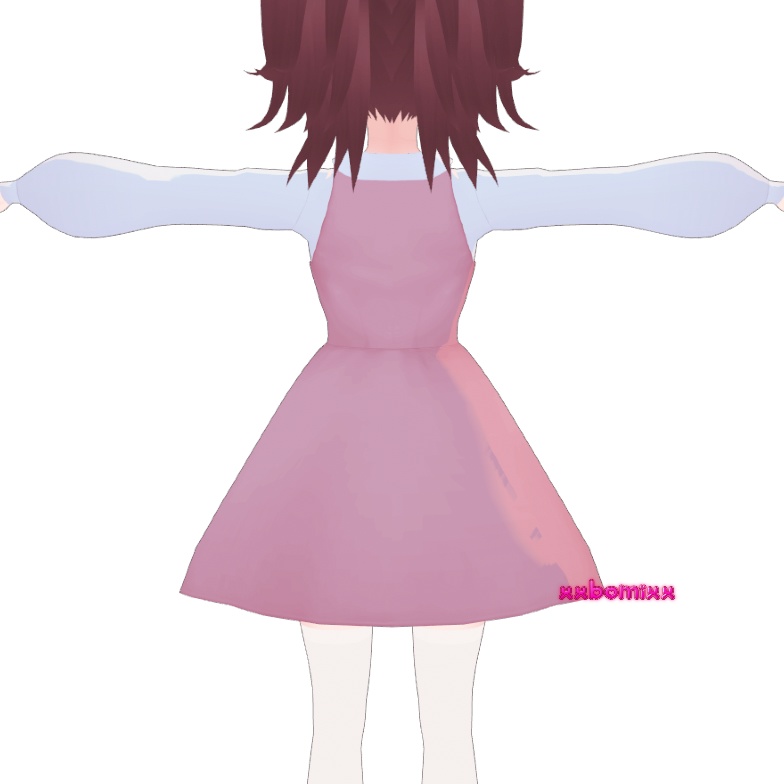 《 VRoid 》salmon overall dress