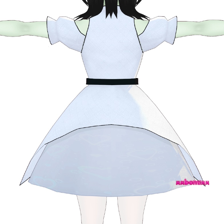 《 VRoid 》white & black qipao