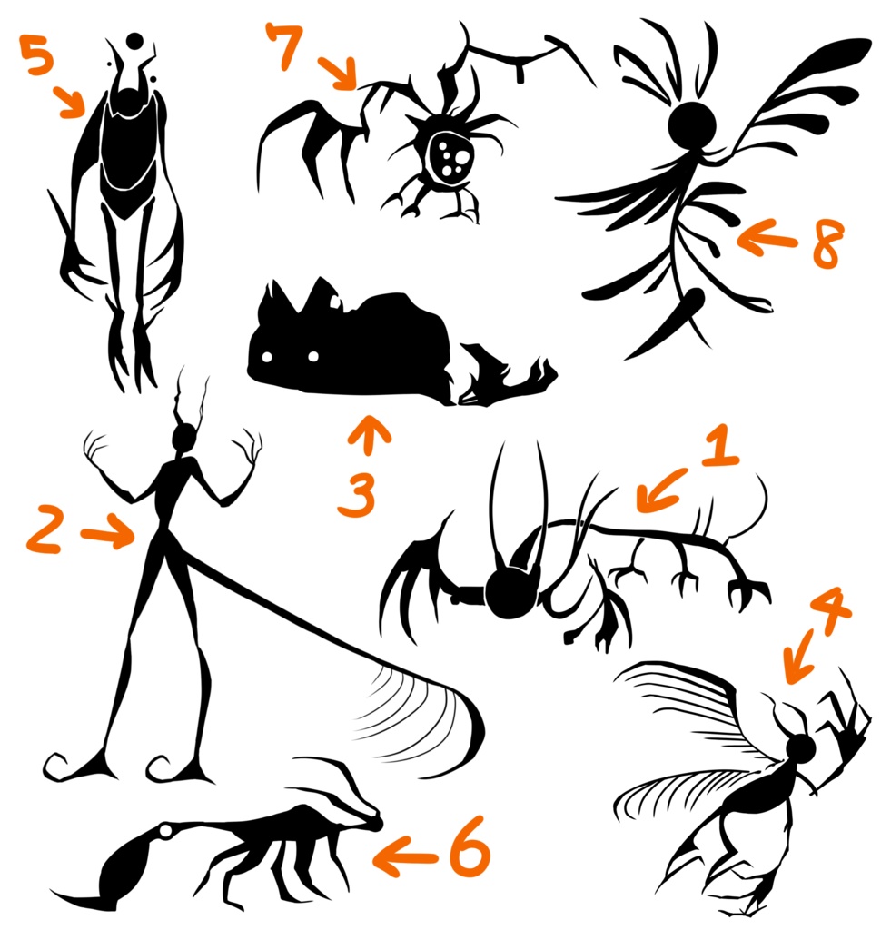 影の生き物たち