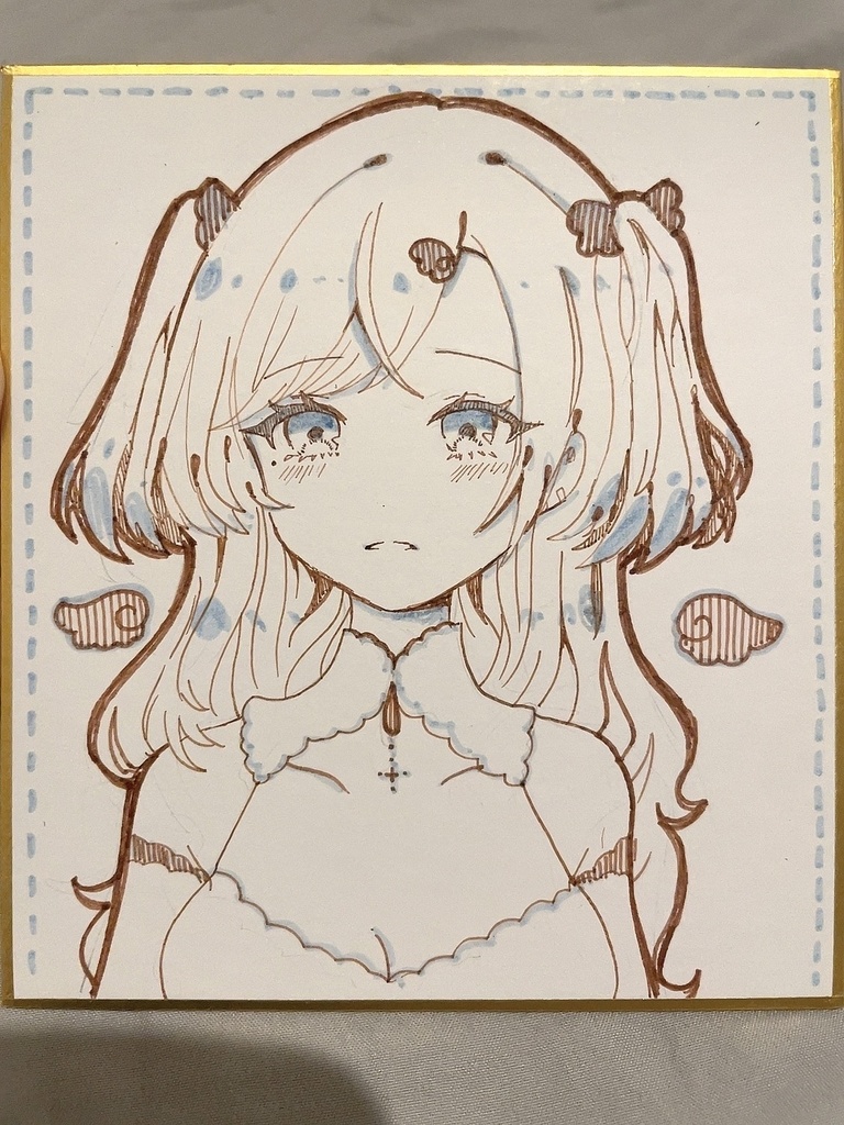 【手書き色紙】てんしちゃん