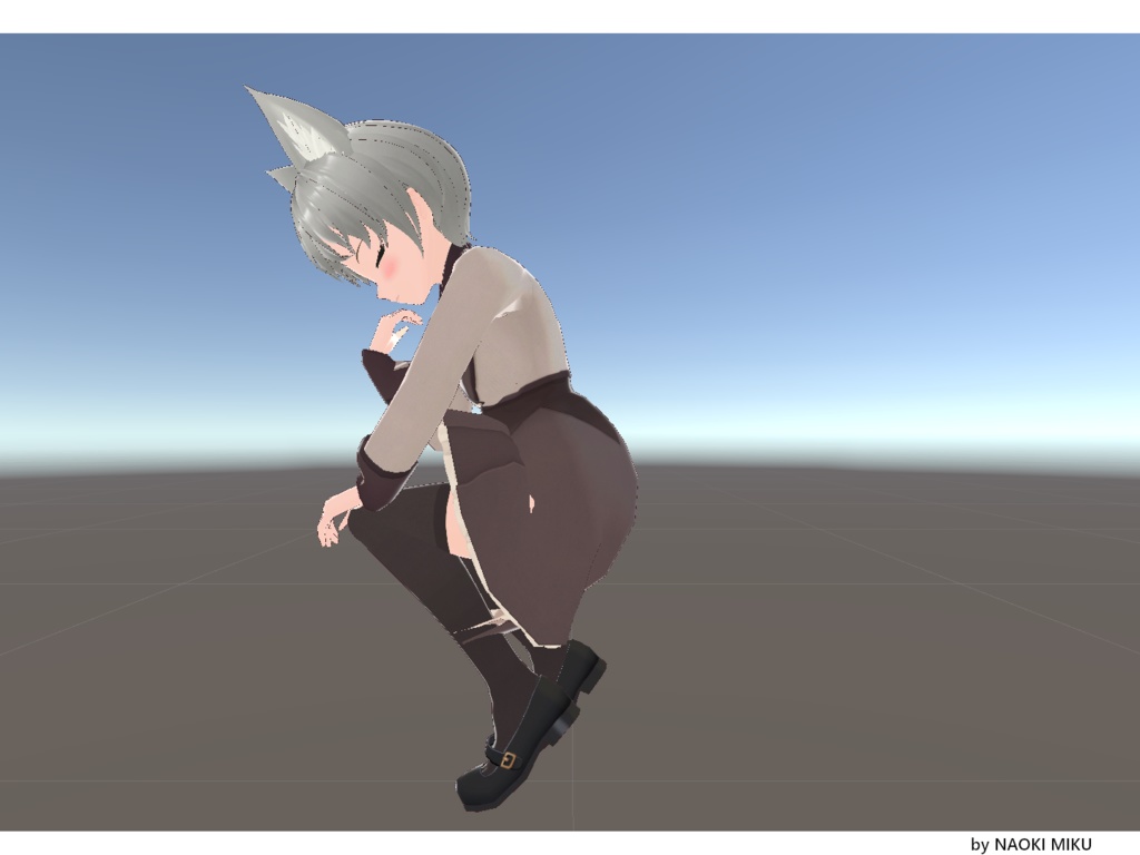 【無料】Unity 考える人風ポーズ