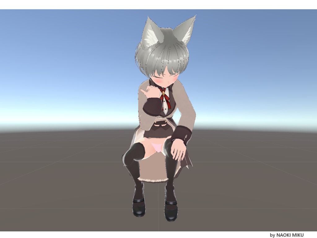 【無料】Unity 考える人風ポーズ