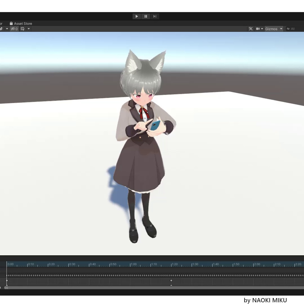 Unity スマホをポチポチ モーション 2種類