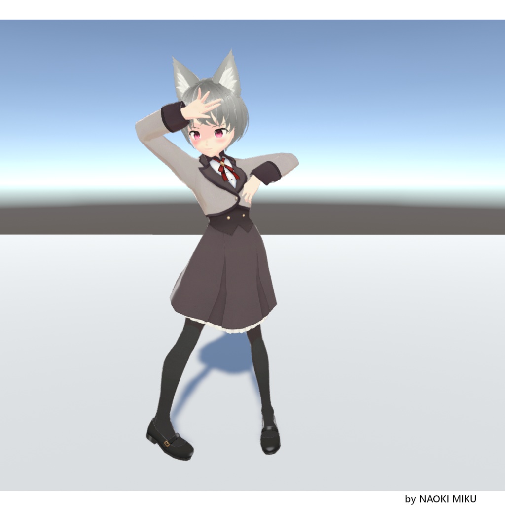 【無料】Unity 海馬がカードを掲げるときのポーズ