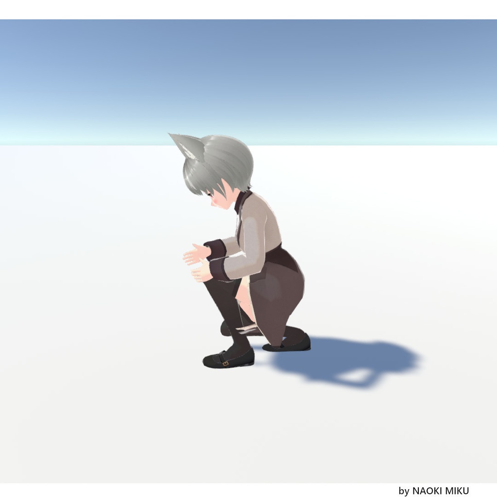 【無料】Unity 膝に矢を受けてしまってな ポーズ