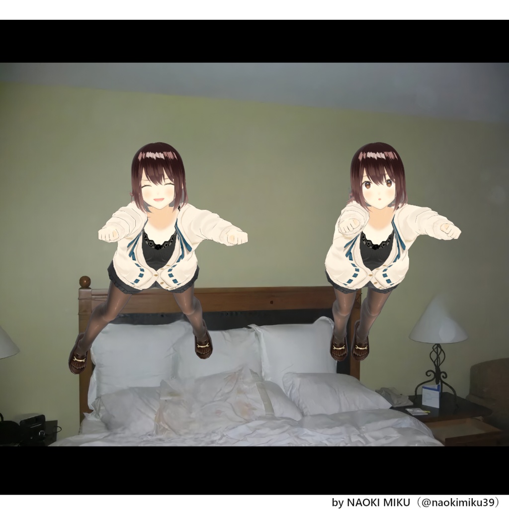 【無料】Unity 首狩り族ギャル ポーズ