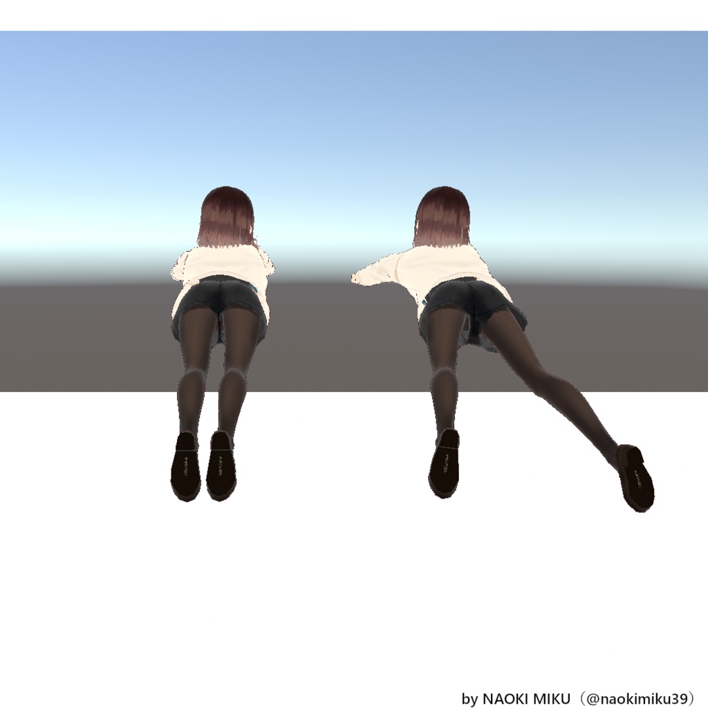 【無料】Unity 首狩り族ギャル ポーズ