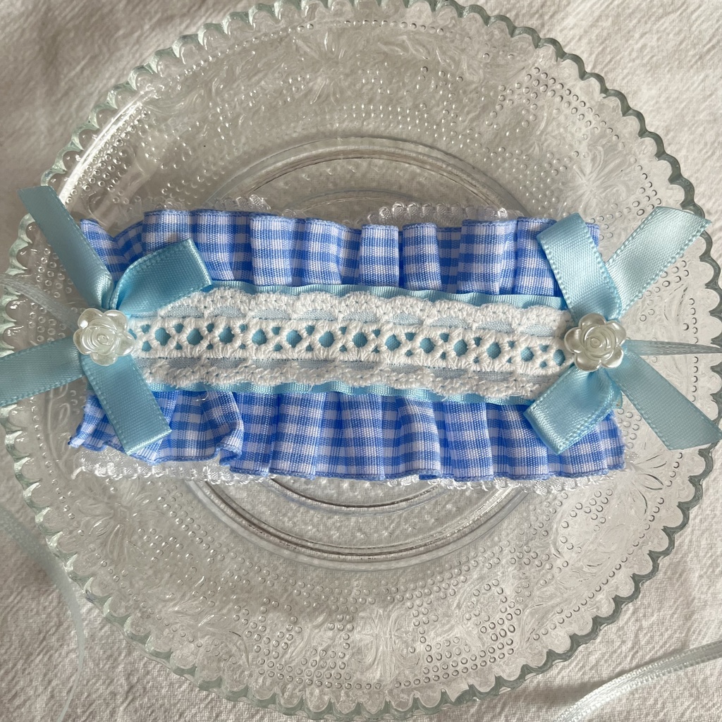 8cmぬい用ヘッドドレス check pattern