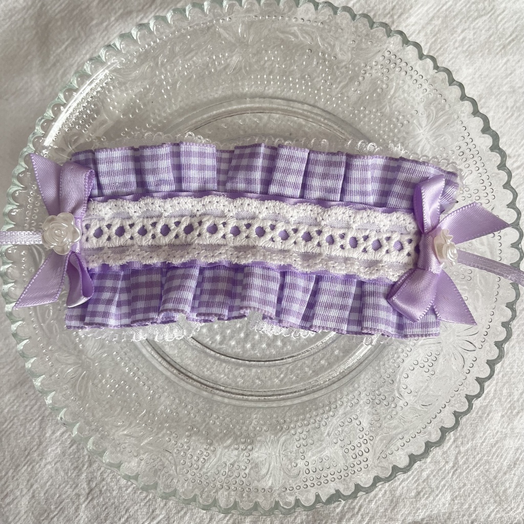 8cmぬい用ヘッドドレス check pattern