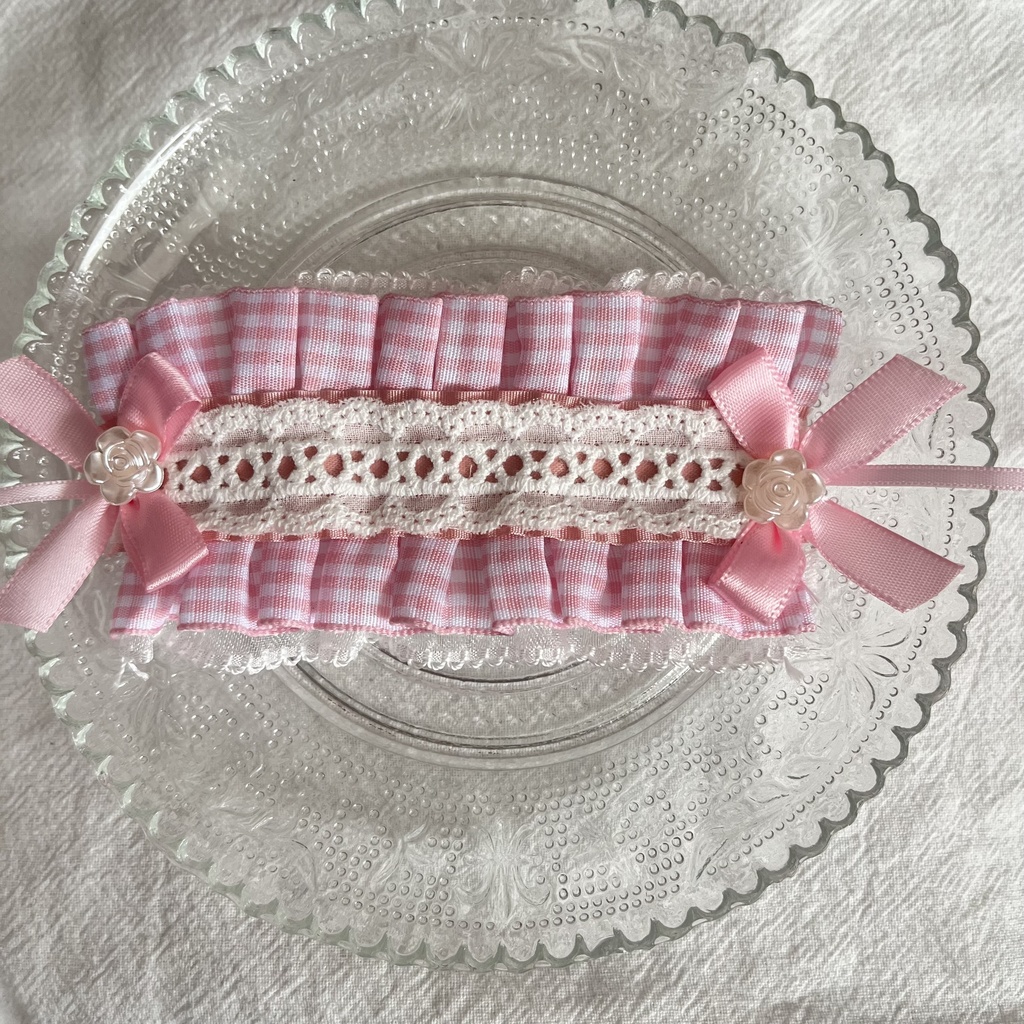 8cmぬい用ヘッドドレス check pattern