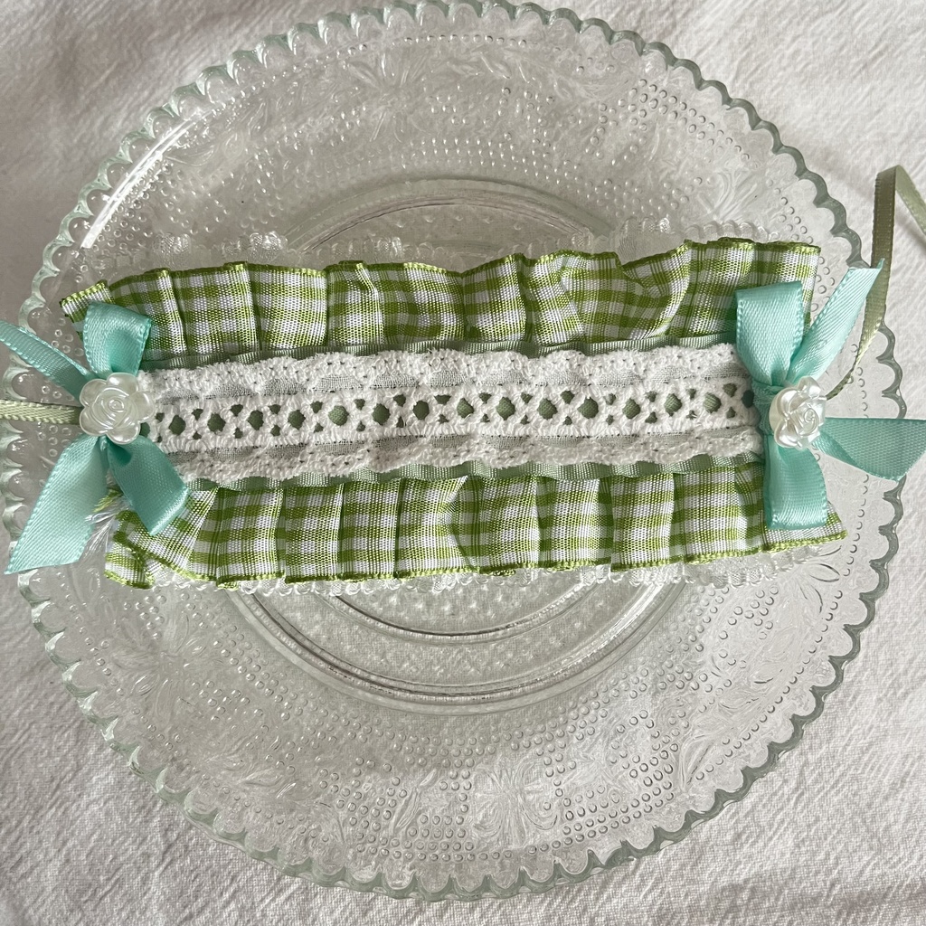 8cmぬい用ヘッドドレス check pattern