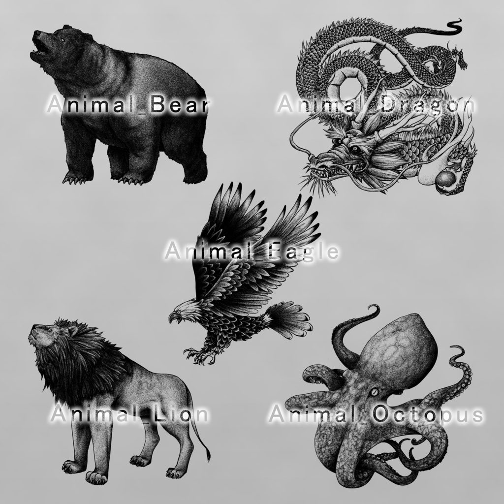 AnimalTattooSet