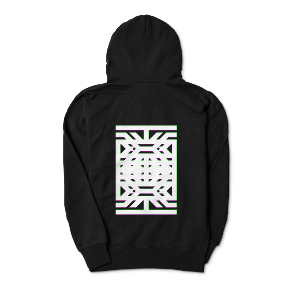 フロントジップパーカ(両面プリント)