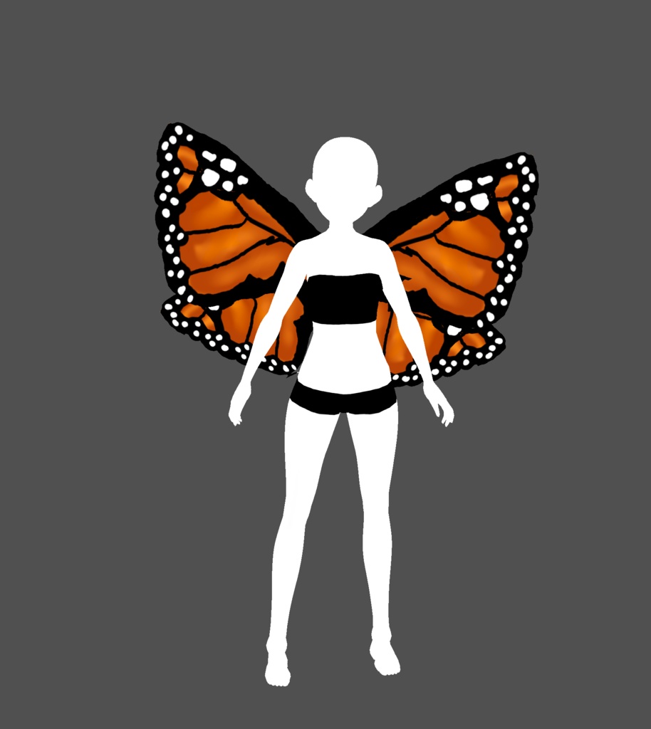 Vroid大樺斑　Vroid Preset Monarch butterfly