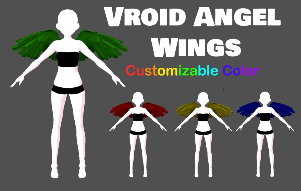Customizable Vroid Angel Wings
