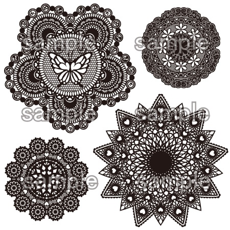 ゴシック調デザインパーツ素材集 クラウン&レース編