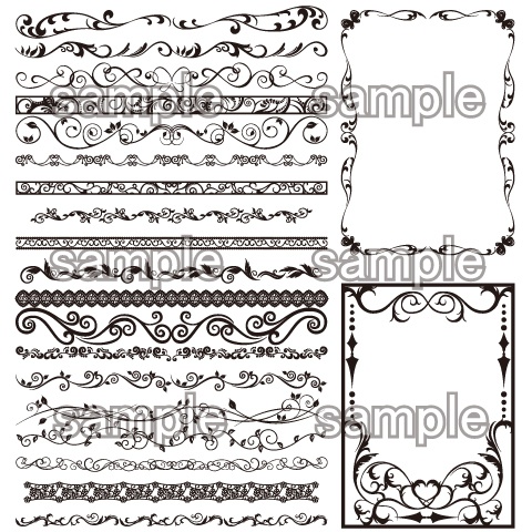 ゴシック調デザインパーツ素材集 フレーム&ライン編 - SHIMA'S Creator