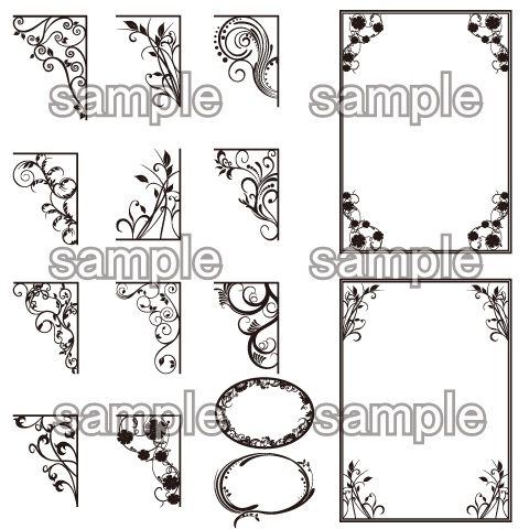 ゴシック調デザインパーツ素材集 フレーム&ライン編