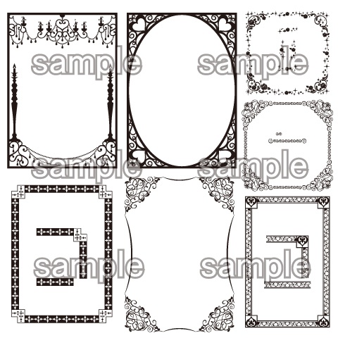 ゴシック調デザインパーツ素材集 フレーム&ライン編