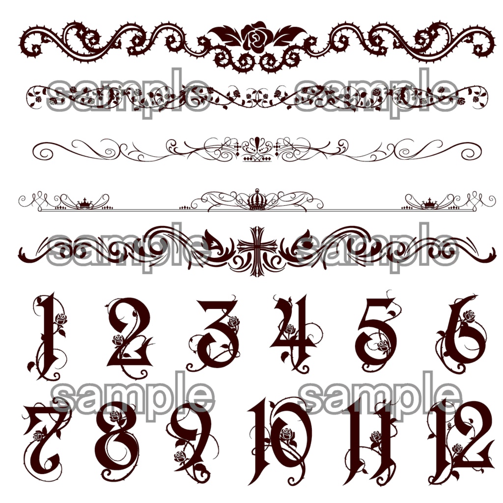 英国調デザインパーツ素材集 EPS・PNGセット