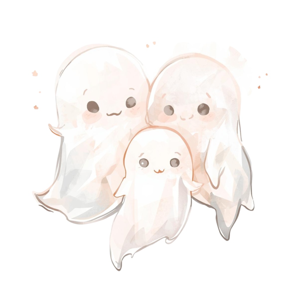 可愛い水彩画のハロウィンクリップアート 31点セット(PNG)