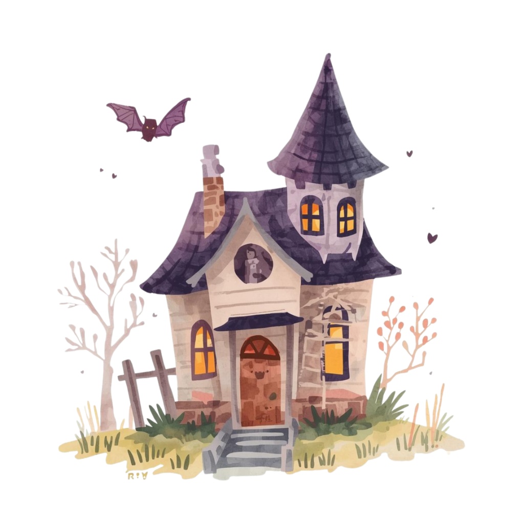 可愛い水彩画のハロウィンクリップアート 31点セット(PNG)