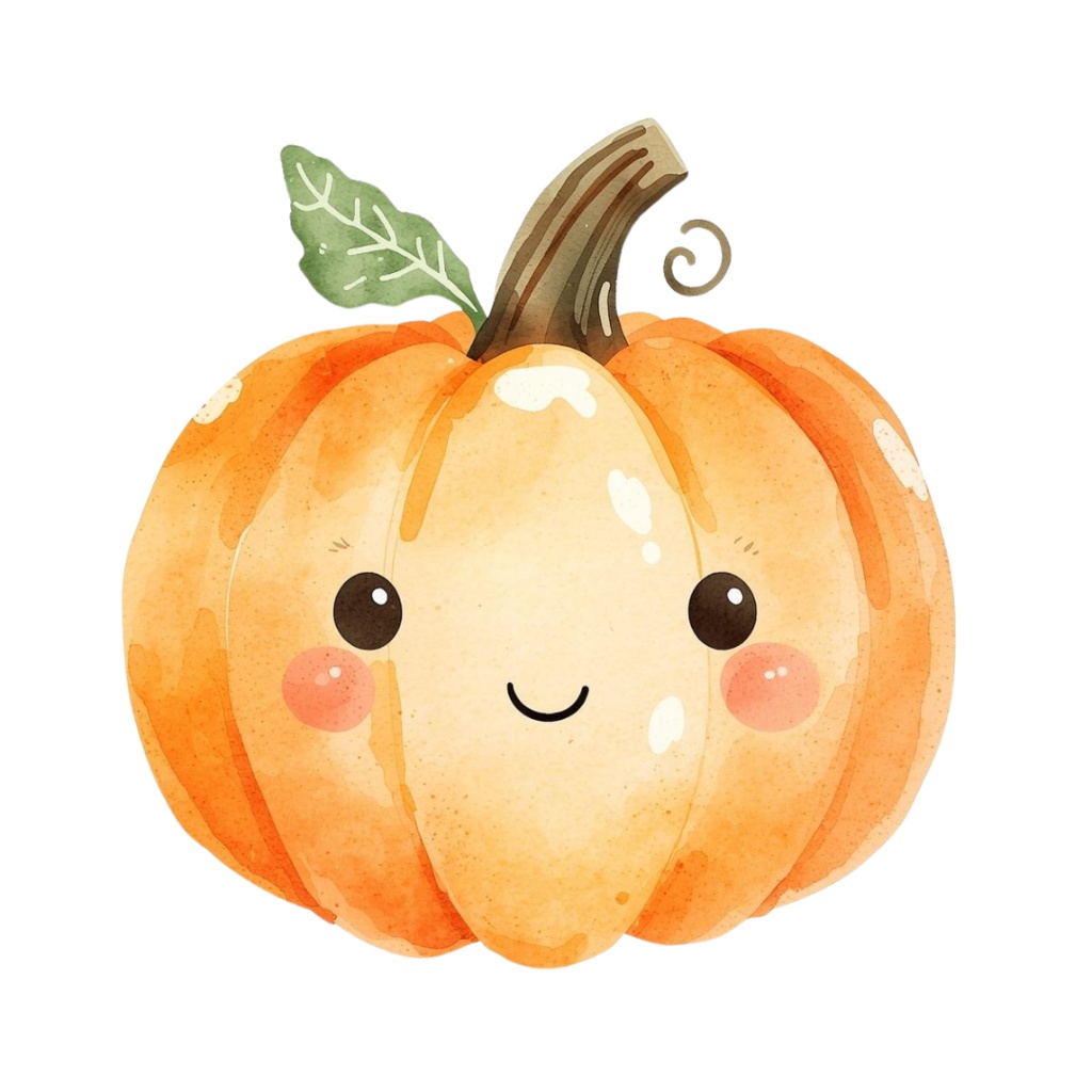 可愛い水彩画のハロウィンクリップアート 31点セット(PNG)