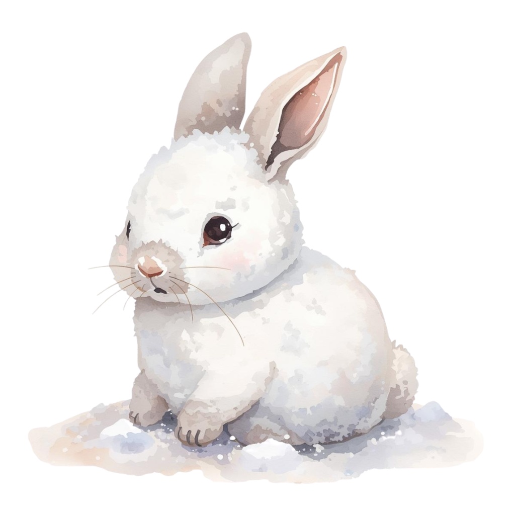 可愛い水彩画の冬のクリップアート 20点セット(PNG)