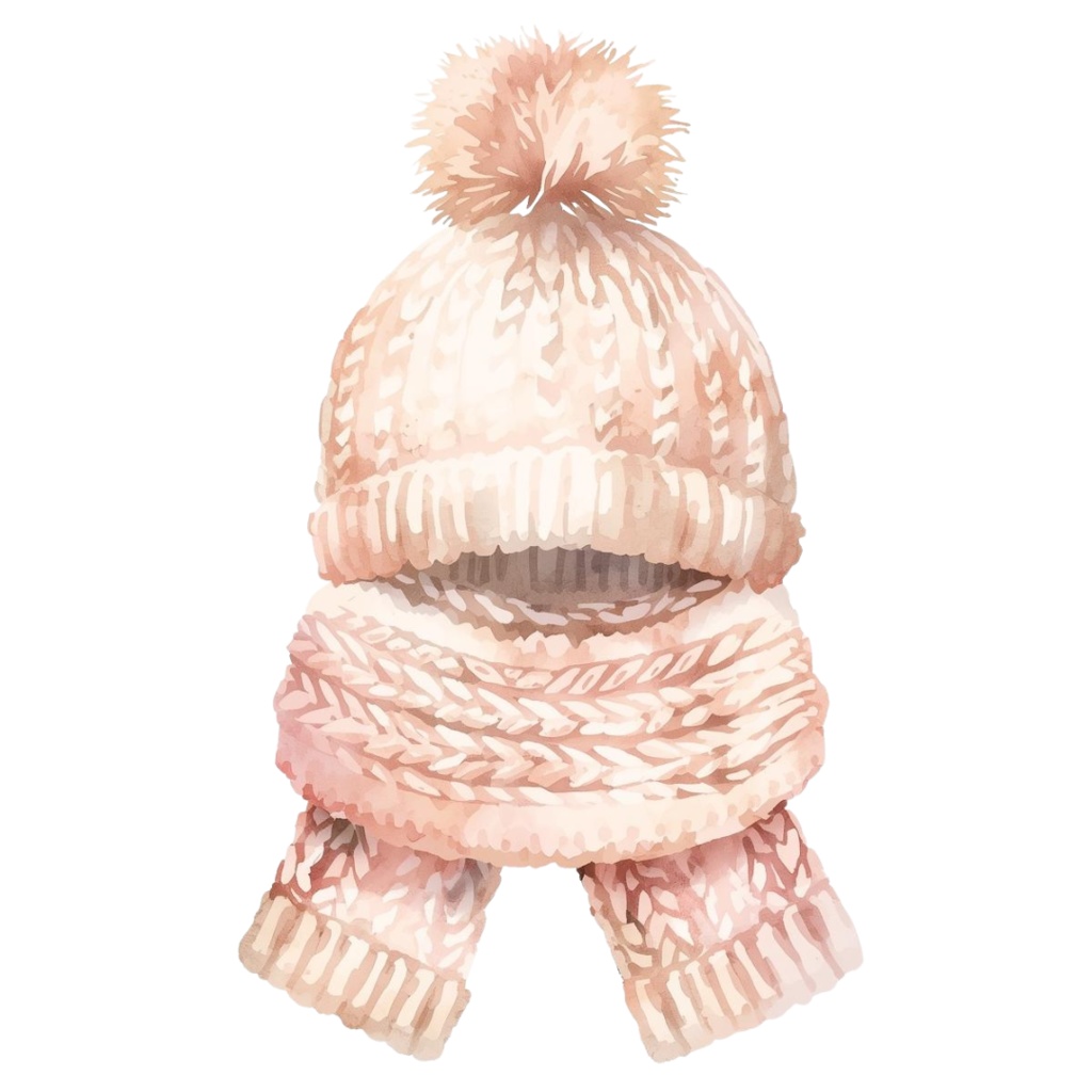 可愛い水彩画の冬のクリップアート 20点セット(PNG)