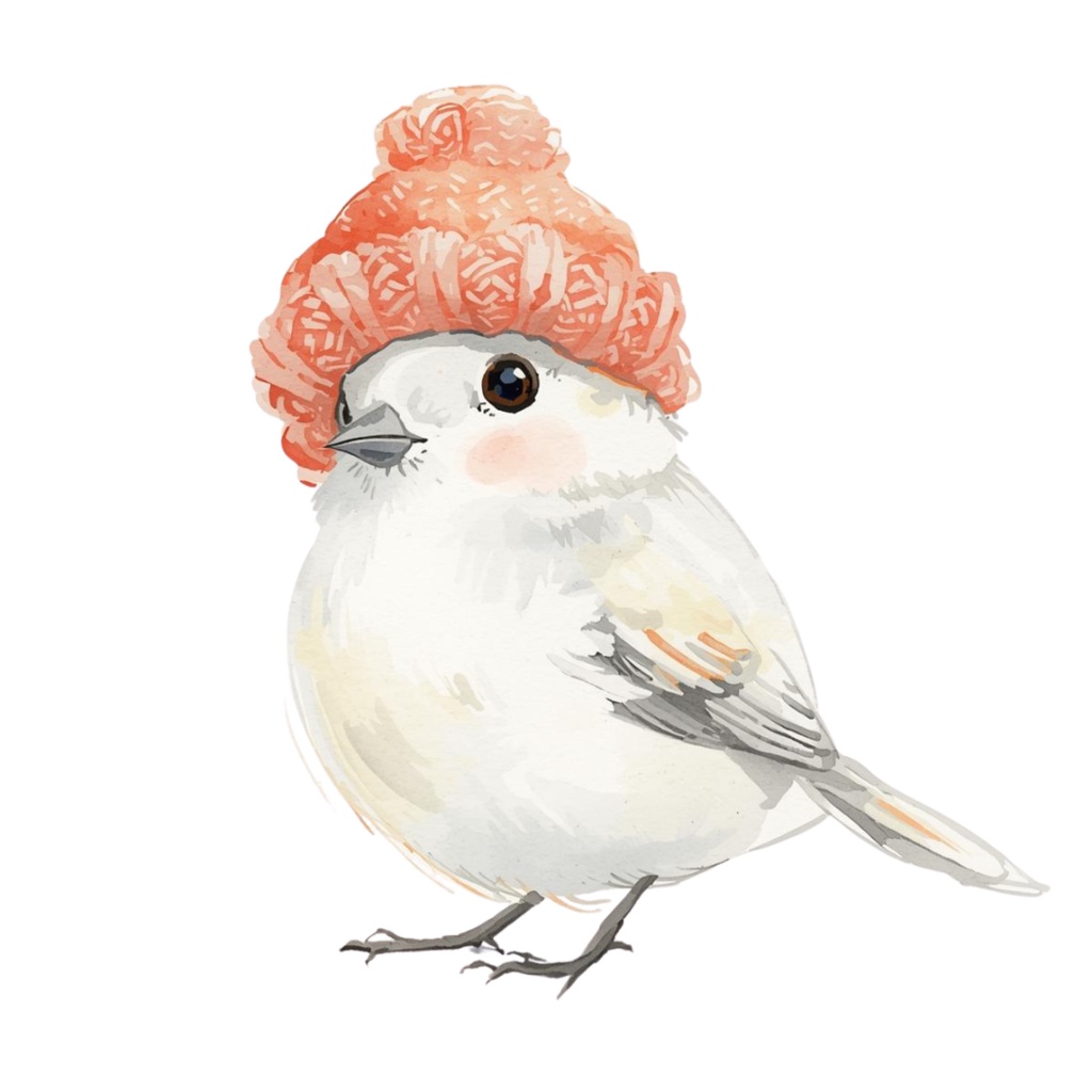 可愛い水彩画の冬のクリップアート 20点セット(PNG)