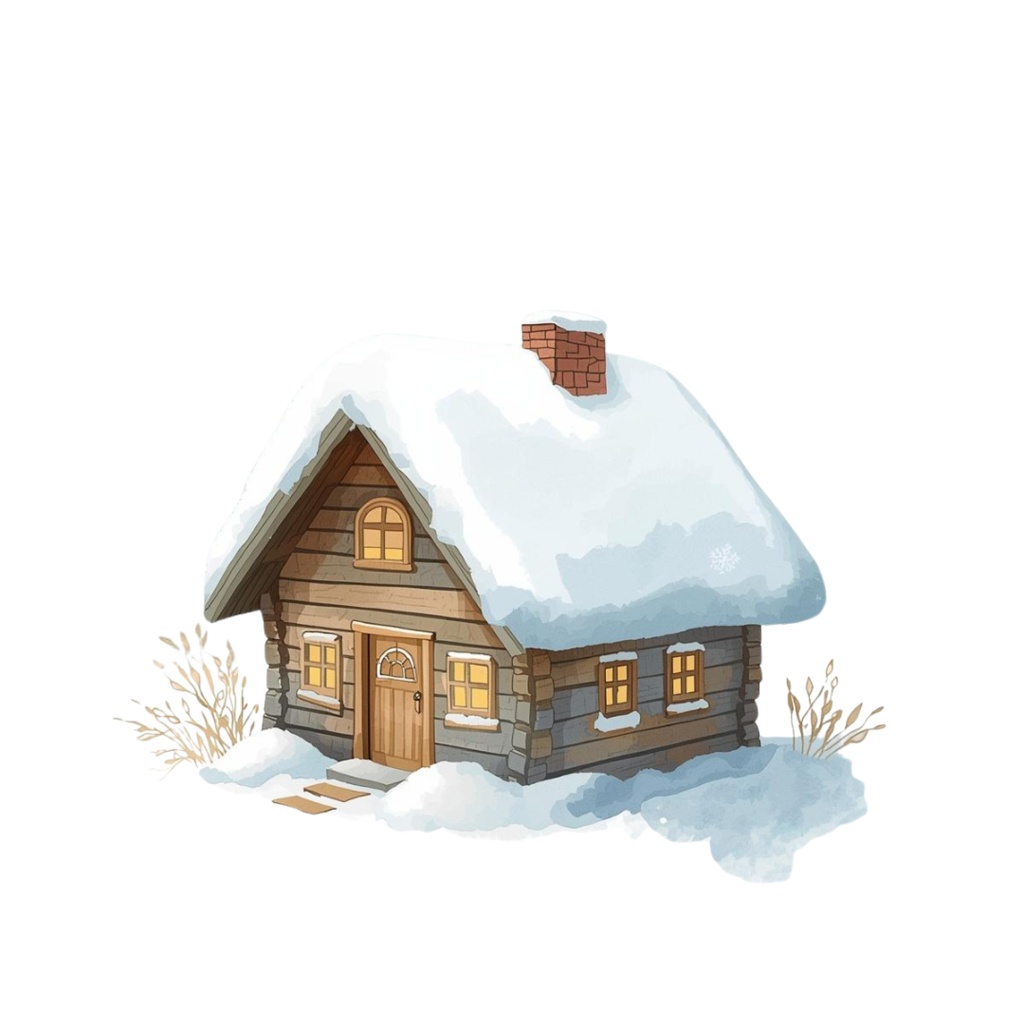 可愛い水彩画の冬のクリップアート 20点セット(PNG)