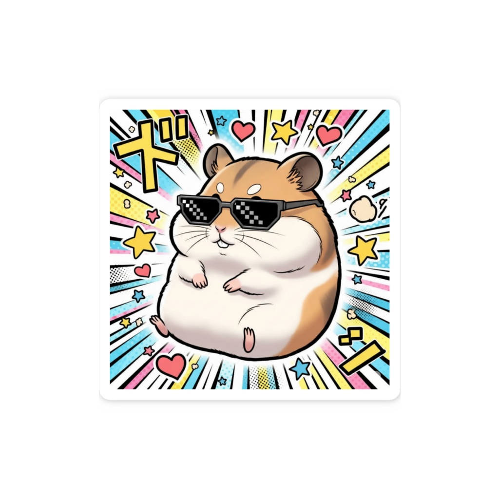✨キメハムスター✨のスマホステッカー