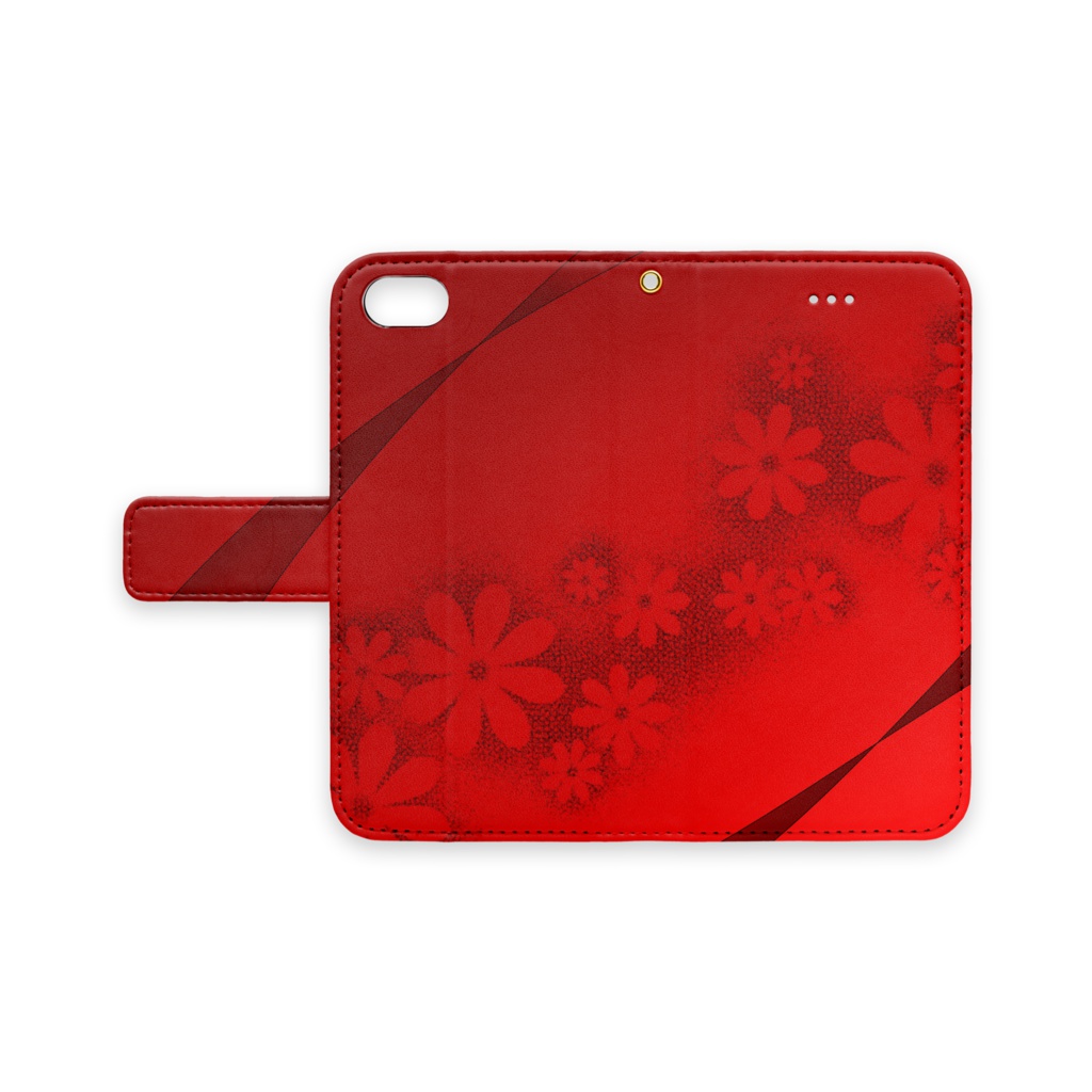 「真っ赤な花とリボン」iPhone7/8対応ケース