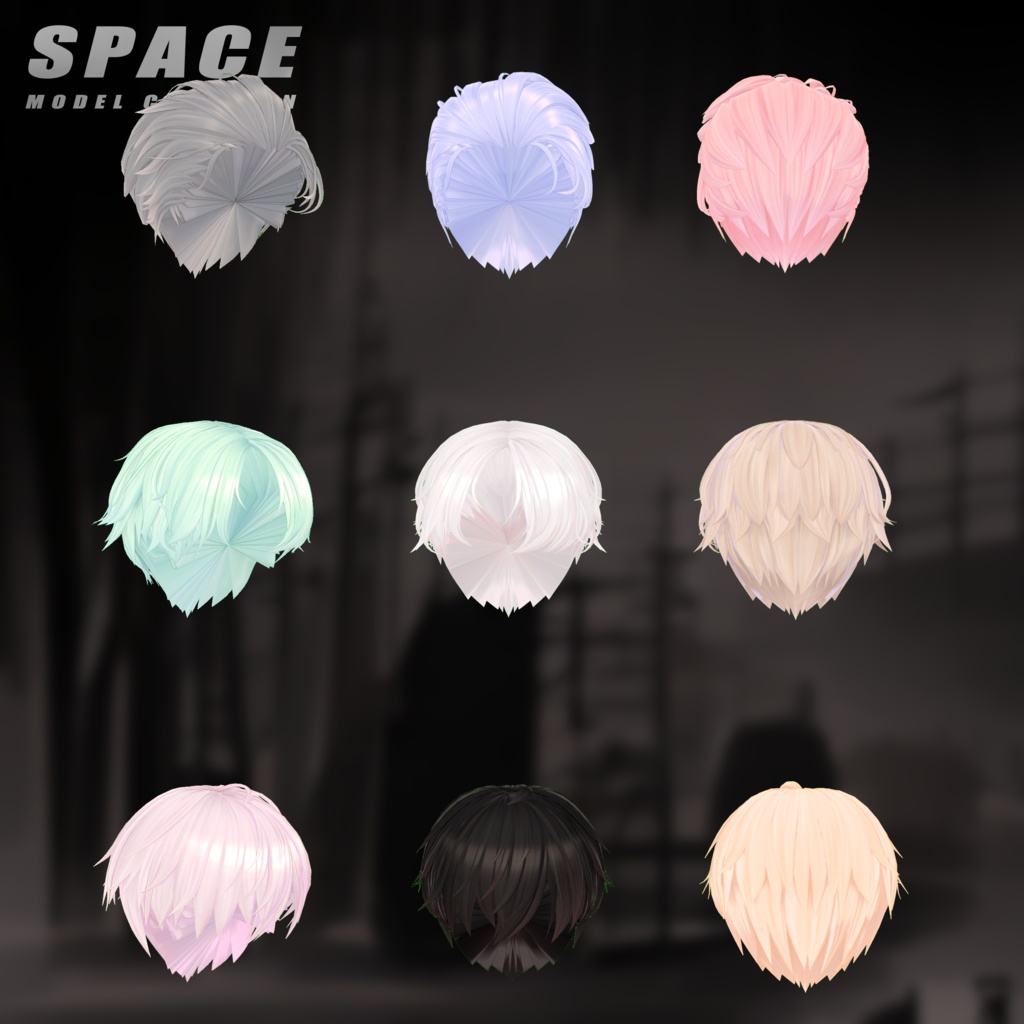 ノワールヘア【Physics Bone】