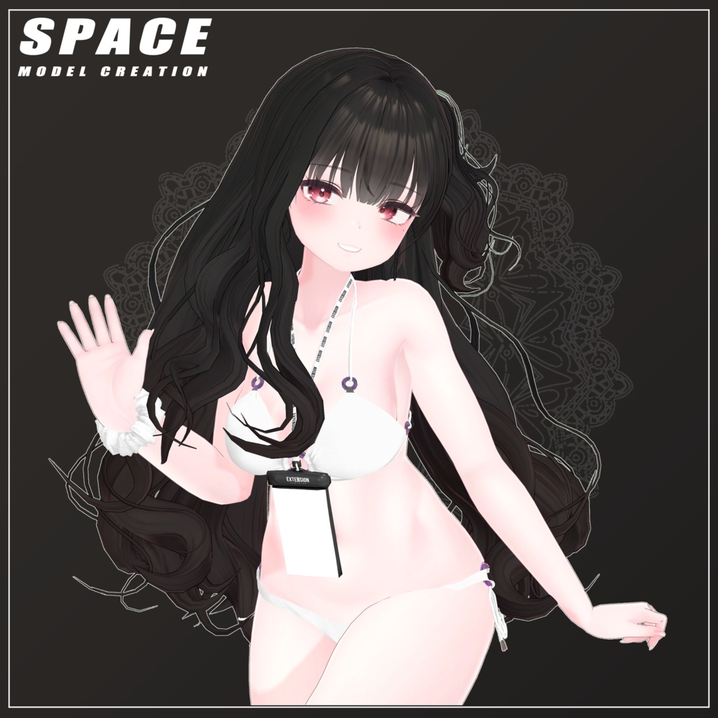 パウダー ロングウェーブヘア