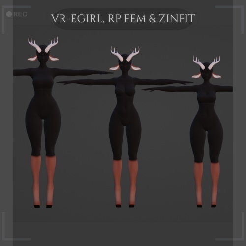 Reindeer hoof set - for male and female - personal only