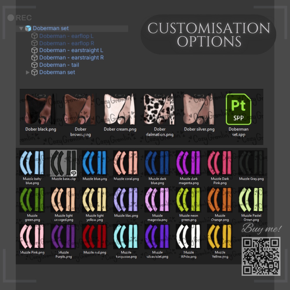 Doberman set - Read specs for fitting! - personal only