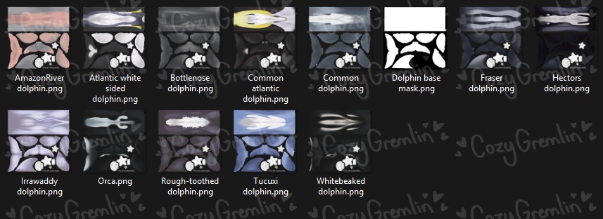 Dolphin / Orca set - Any base - !Personal only!