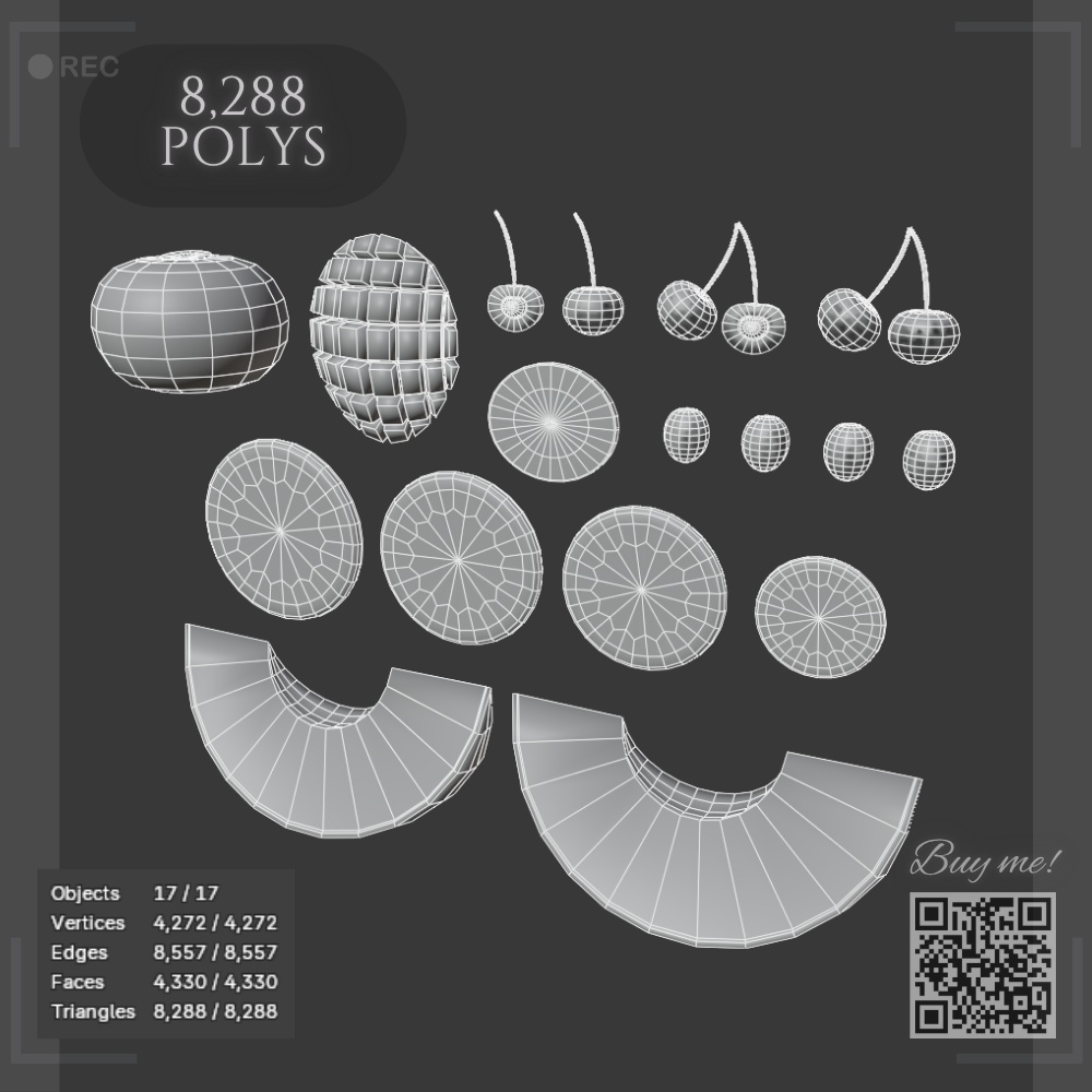 Summer fruits - DIY & Accessory vers. !FOR BLENDER! - !Personal only!