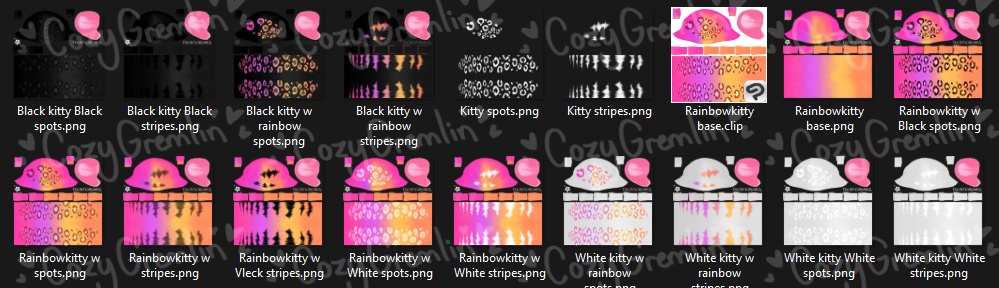Summer kitty set - Any base - !Personal only!