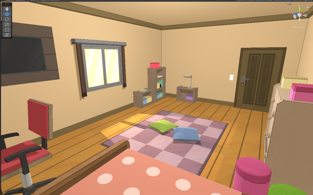 【VRChatワールドアセット】アニメ風のインテリアシーン