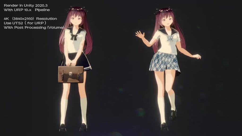 アニメ美少女キャラクター骨格モデル