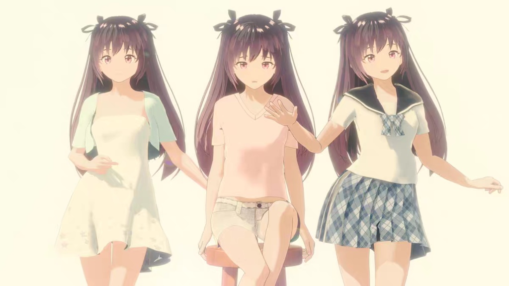 アニメ美少女キャラクター骨格モデル
